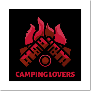Camping Lovers Campfire Posters and Art